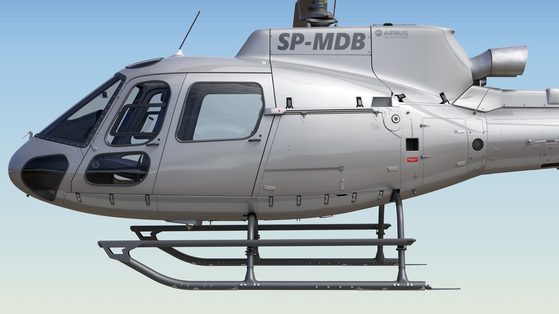 Airbus Helicopter H135 - Eurocopter AS350 With Cockpit And Interior 3D ...