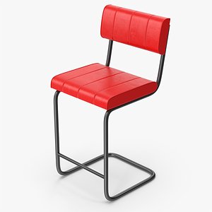 3D Red Stool model