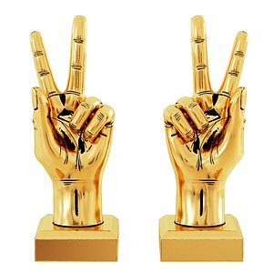 Statuette Hand Gesture Victory 3D model