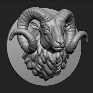 Majestic Horned Ram 3D print model 3D
