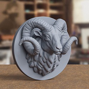 Majestic Horned Ram 3D print model 3D