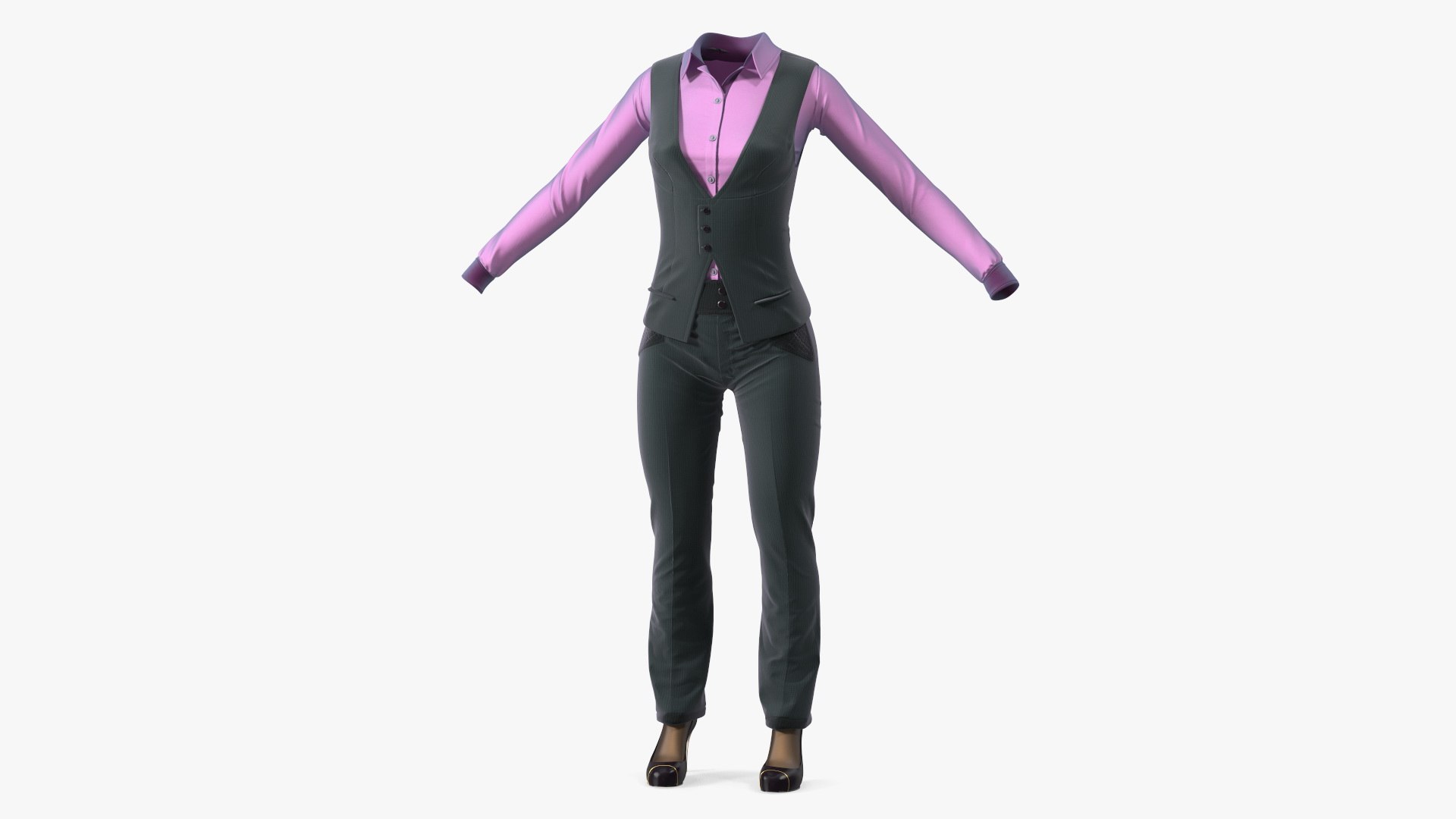 Business Attire Female Outfit 3D model preview