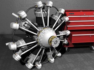 3d radial aircraft engine