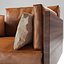 Sherwood Leather Exposed Wood Frame Chair