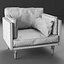 Sherwood Leather Exposed Wood Frame Chair
