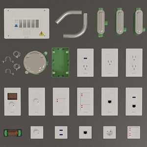3D Switches - Socket Outlets - EMT Pieces