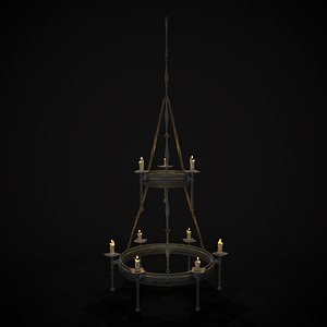 Cast Iron Candle Chandelier