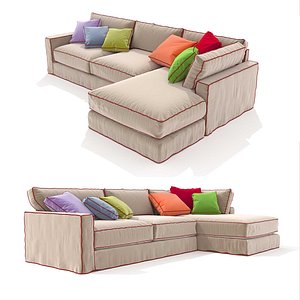 sofa long island corner 3D
