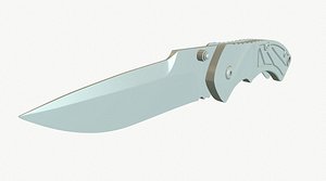 free folding knife 3d model