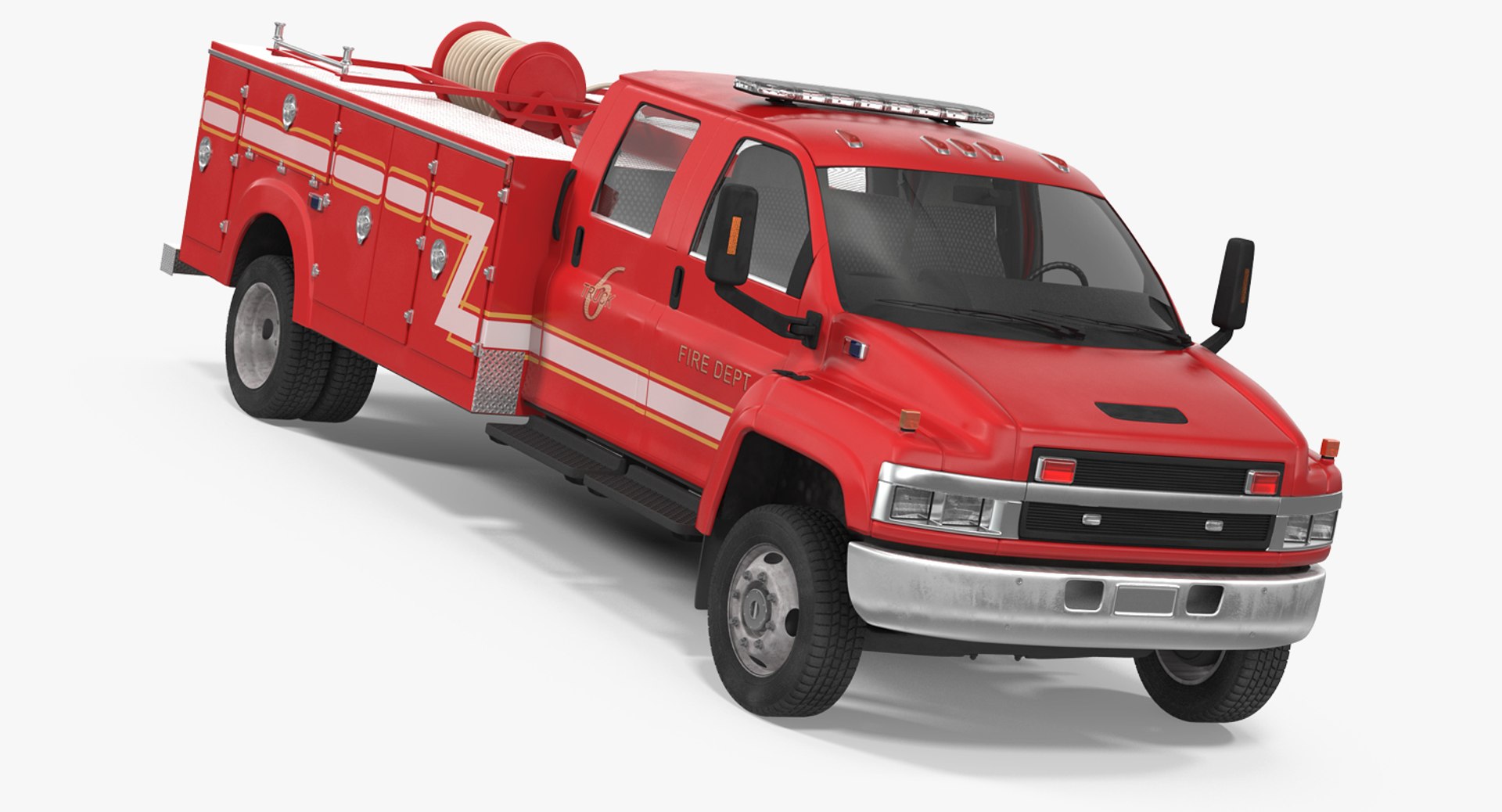 Fire Truck 3D Model 3D model preview