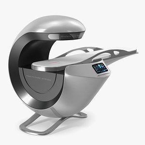 3D Futuristic ICU Health Care Device White