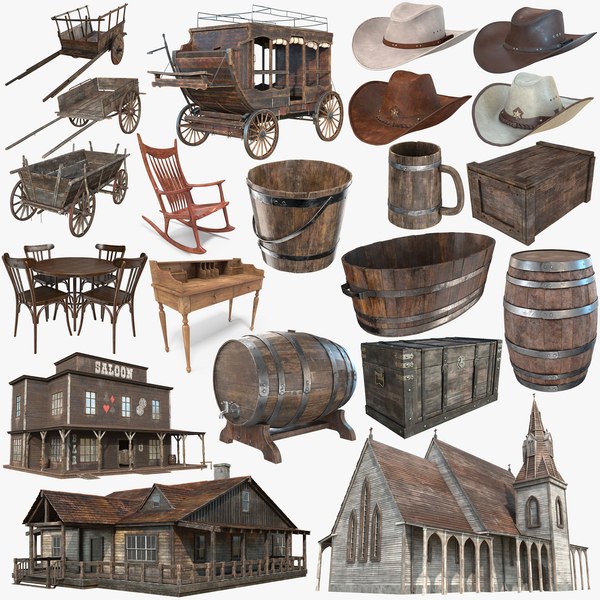 Western Collection - PBR Textures 3D model
