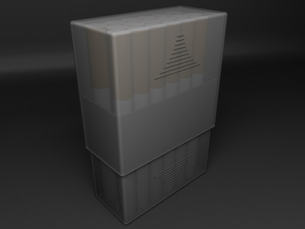 3d cigarette container model