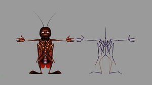 3D Cockroach Character model