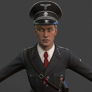 3D Nazi German Guy model