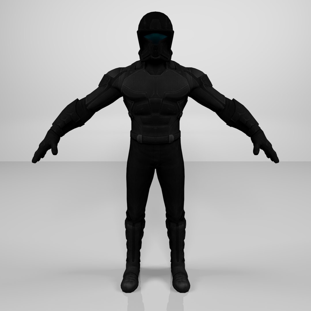 armored man shadow 3d model