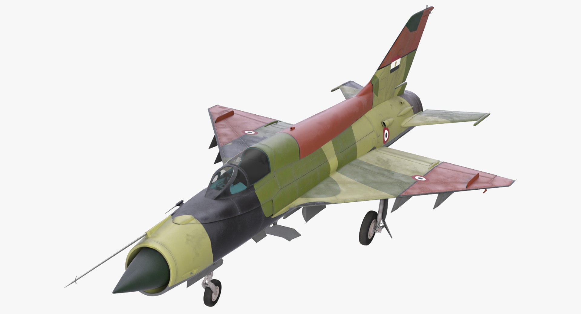 MiG-21 Egyptian Air Force 3D model preview