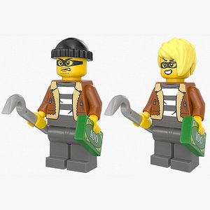 Lego Minifig Male And Female Crook Collection