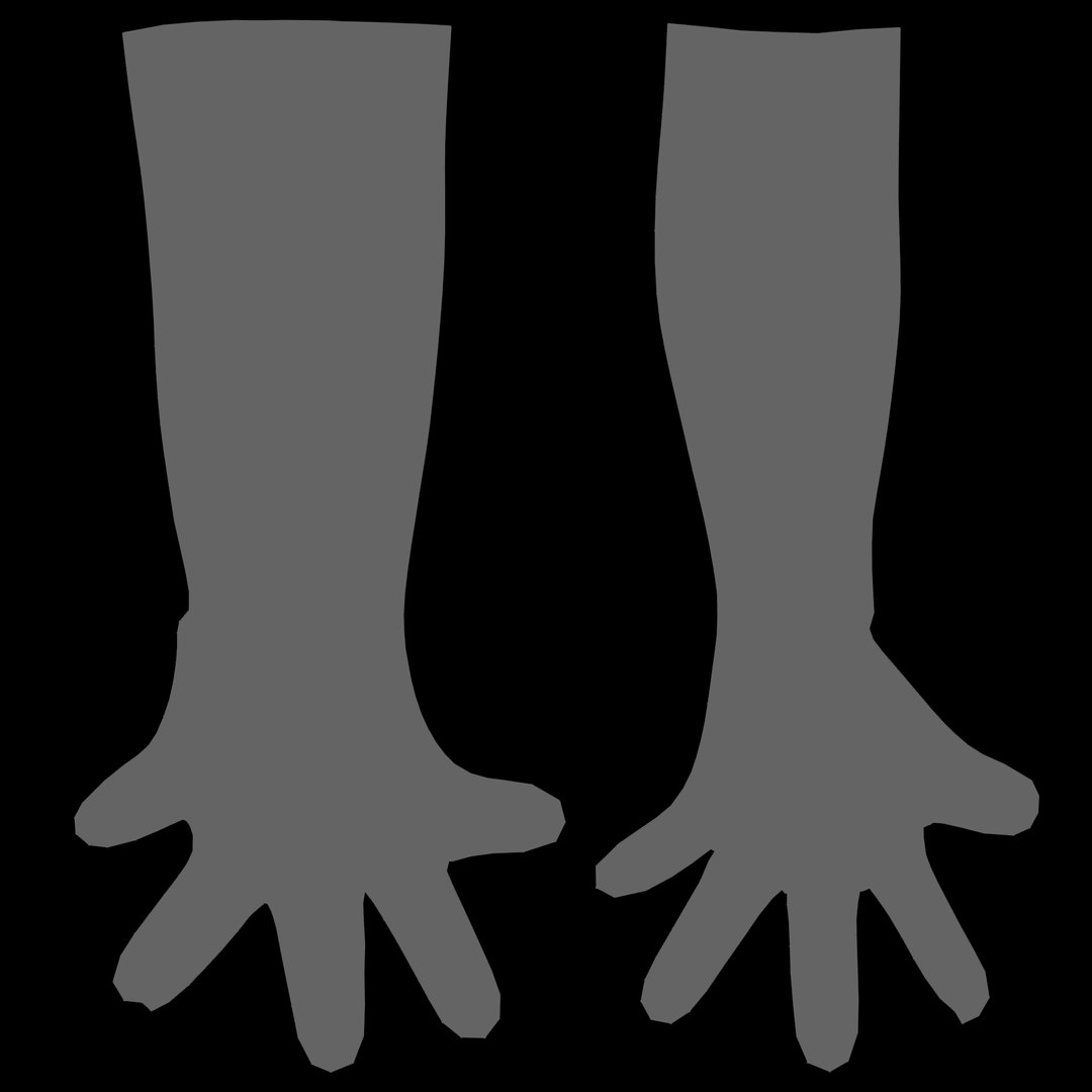 3D Black Long Biceps Elegant Gloves TurboSquid 1965132