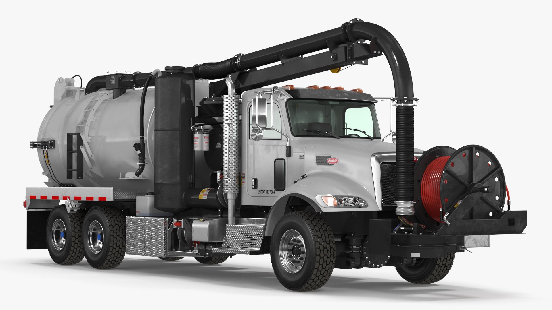Peterbilt Sewer Cleaner Hydro Excavation 3D model preview