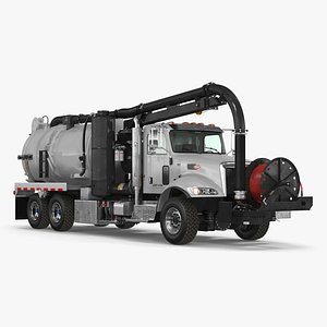 3D Peterbilt Sewer Cleaner Hydro Excavation