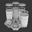 Takeout Coffee Cup with Lid and Holder