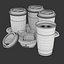 Takeout Coffee Cup with Lid and Holder