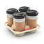 Takeout Coffee Cup with Lid and Holder