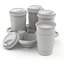 Takeout Coffee Cup with Lid and Holder