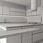 Luxury apartmen interior of modern kitchen