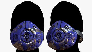 3D Gas mask respirator scifi mode