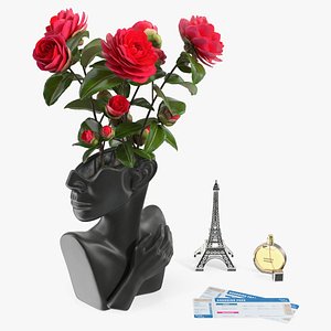 3D model Paris Travel Essentials with Chanel Chance