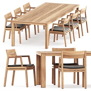 Costes chair and Costes rectangular dining table