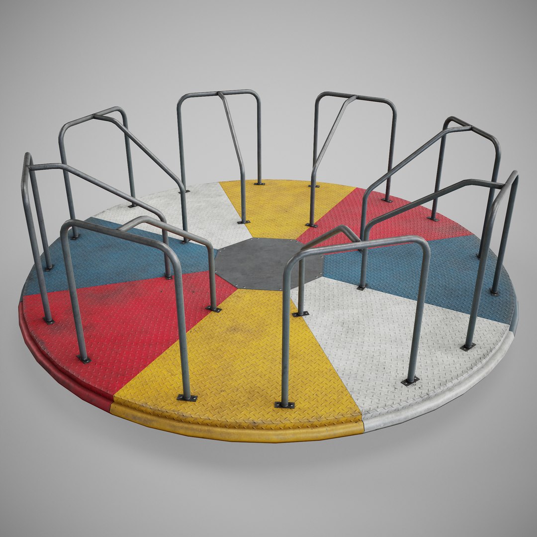 Painted Playground Carousel 2 3D model - TurboSquid 2153779