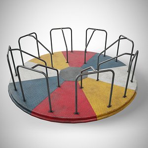 Painted Playground Carousel 2 3D model