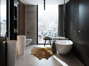 Bathroom Interior Scene for Cinema 4D and Vray
