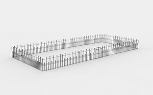 Railing Fence 3D model 3D