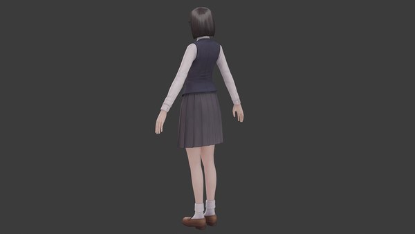 3D school girl model - TurboSquid 1869876