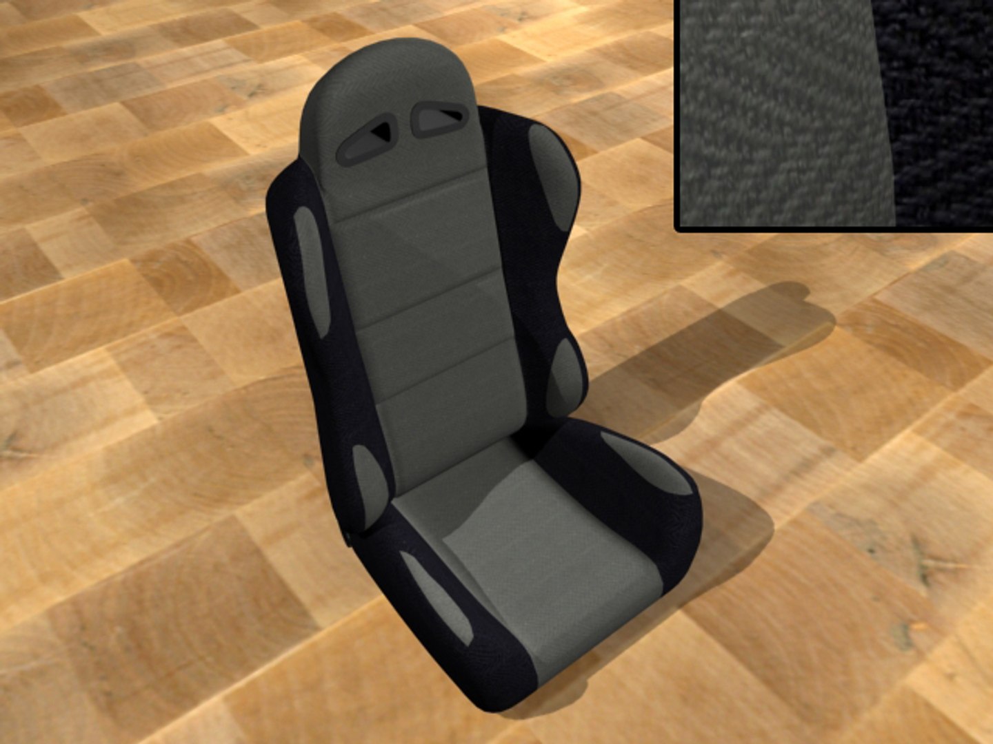 Bucket Race Car Seat 3d Model