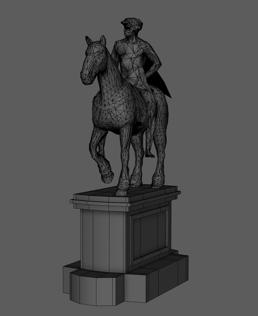 3D Statue Horse Knight TurboSquid 1344514
