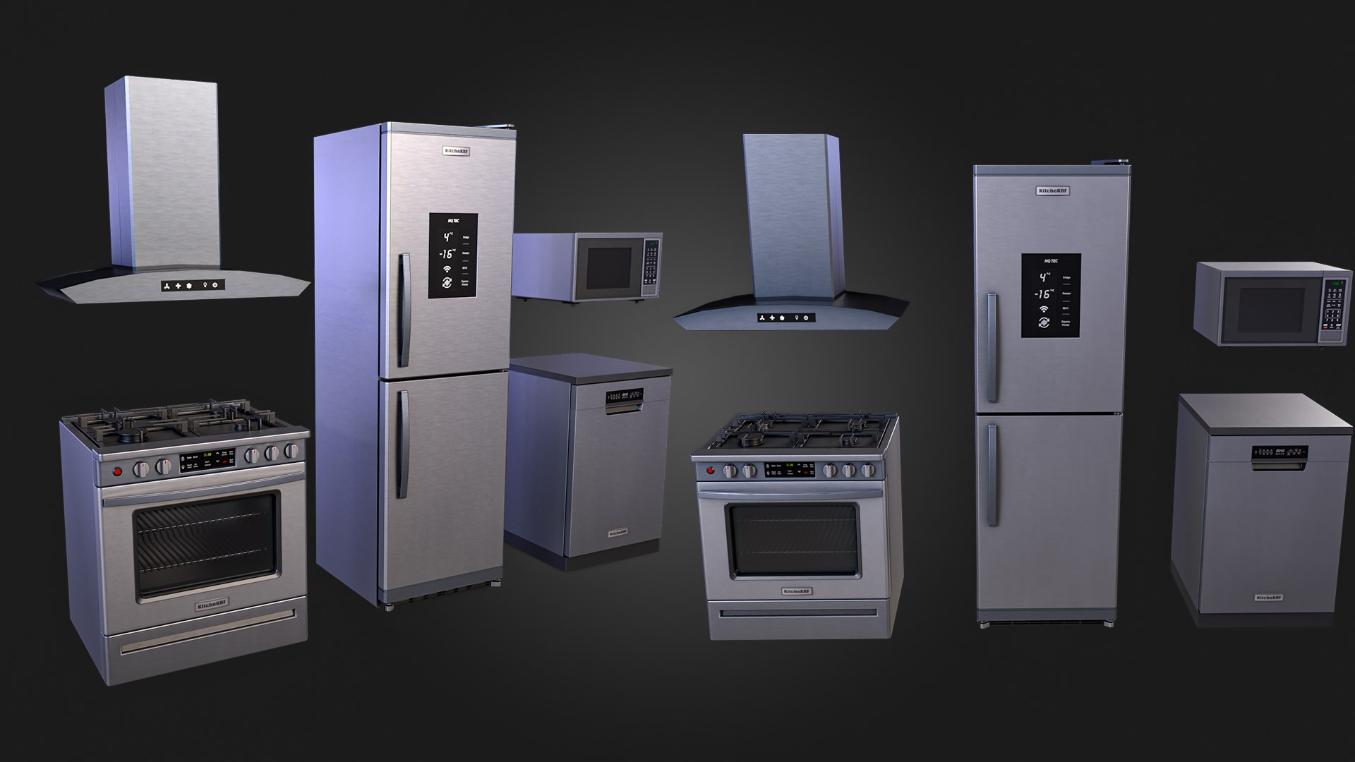 Kitchen Pack 3D Model - TurboSquid 2238650