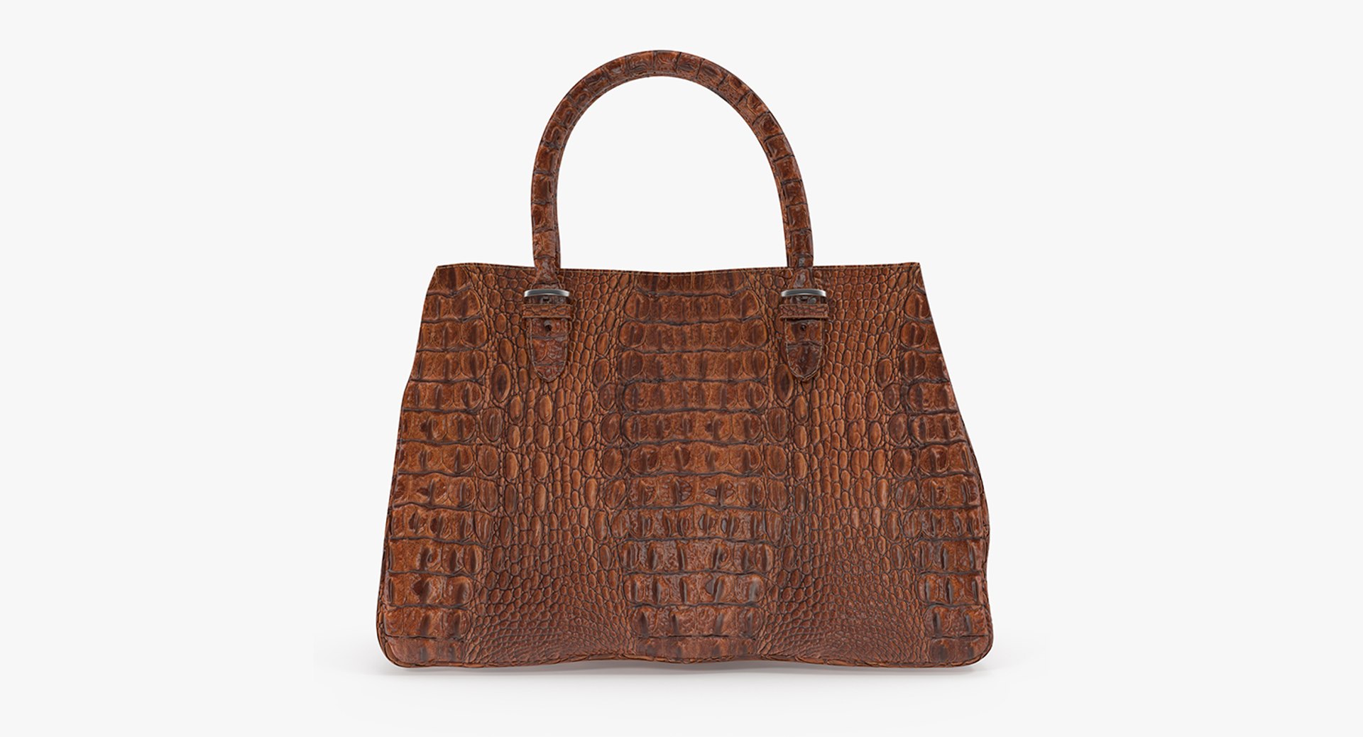 Crocodile Leather Handbag 3D Model 3D model preview
