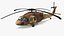 3D model Sikorsky Black Hawk Tactical Utility Helicopter Brown Used