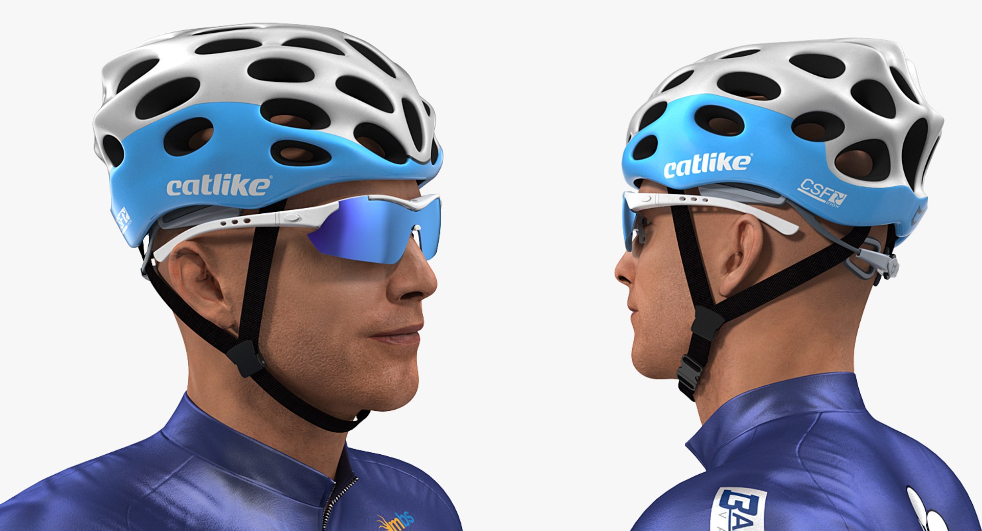 Cyclist athlete blue suit 3D model - TurboSquid 1389704
