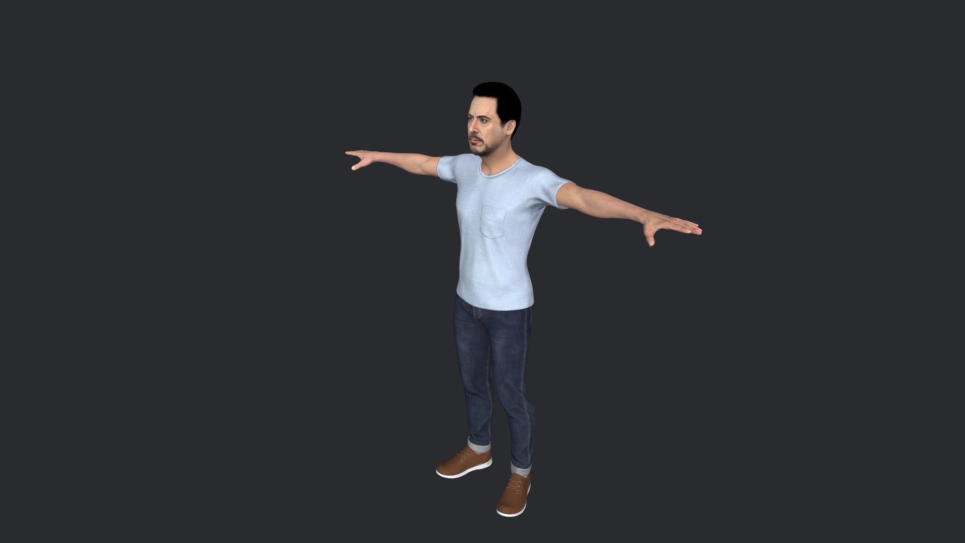 Robert Downey Jr Hyper Realistic Full Body Fully Rigged 3D Character 3D ...