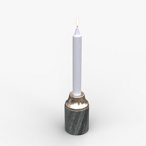 3D Low Marble Candleholder