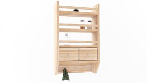 3D kitchen shelf