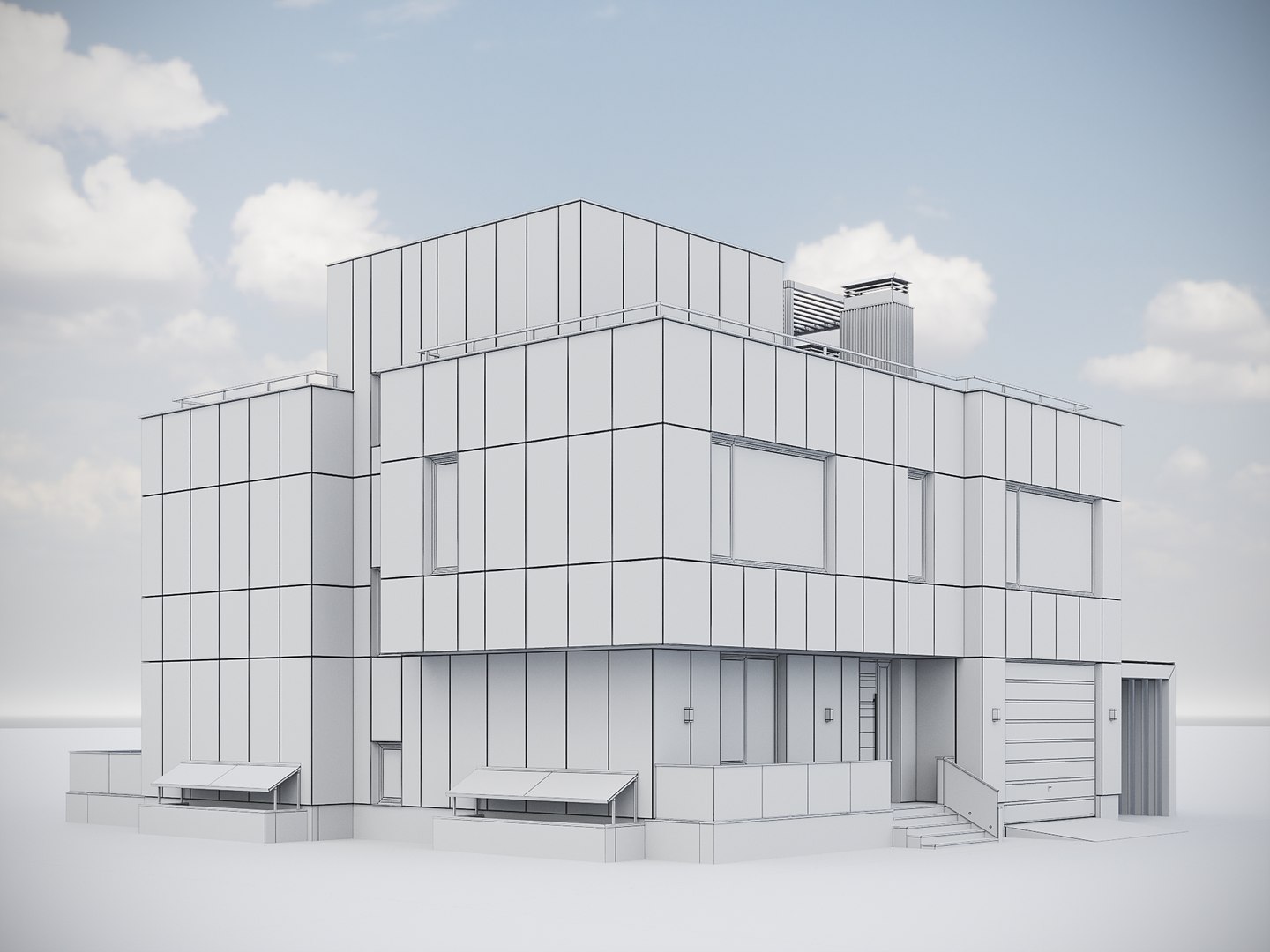 3D Modern Residential Building 015 - TurboSquid 2153798