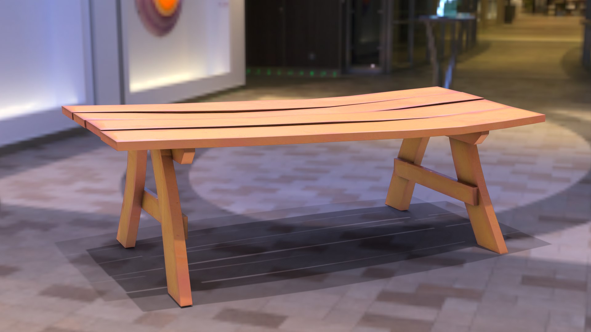 Stylized Wooden Picnic Table 3D model - TurboSquid 1986461