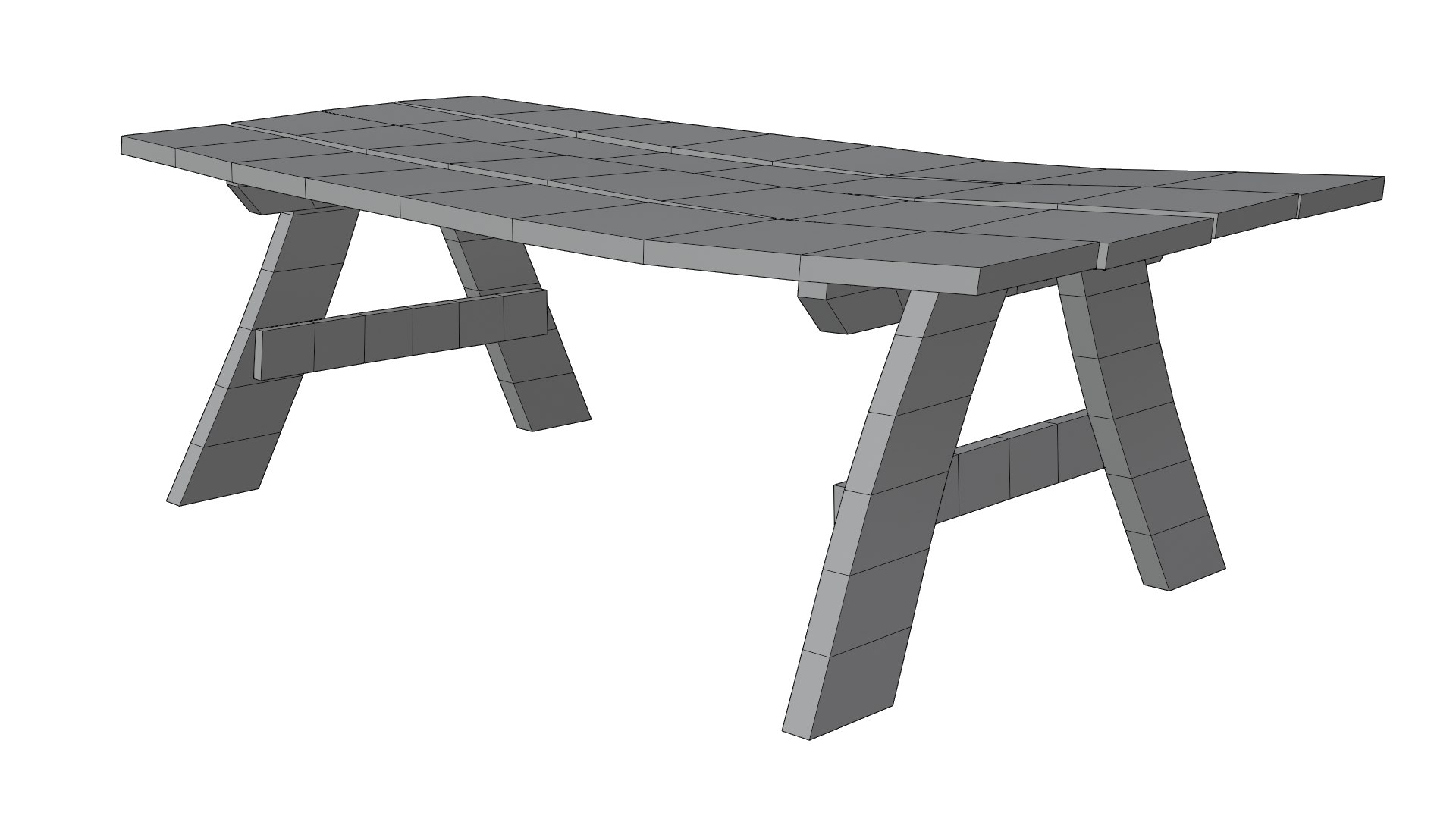 Stylized Wooden Picnic Table 3D model https://p.turbosquid.com/ts-thumb/f1/EbxRuF/nD/stylizedtable1_wireframe/png/1668283771/1920x1080/fit_q87/dd2df50a97e7610a874d6817a8d067d6315f11d8/stylizedtable1_wireframe.jpg